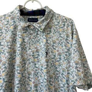 William Murray Mens Size Large Bikini Girl Drinks Short Sleeve Polo Shirt Golf